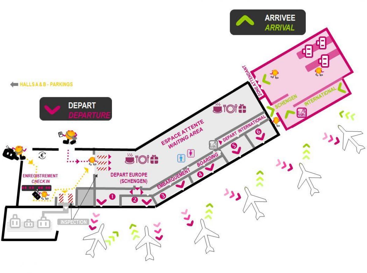 mappa di Bordeaux hall 