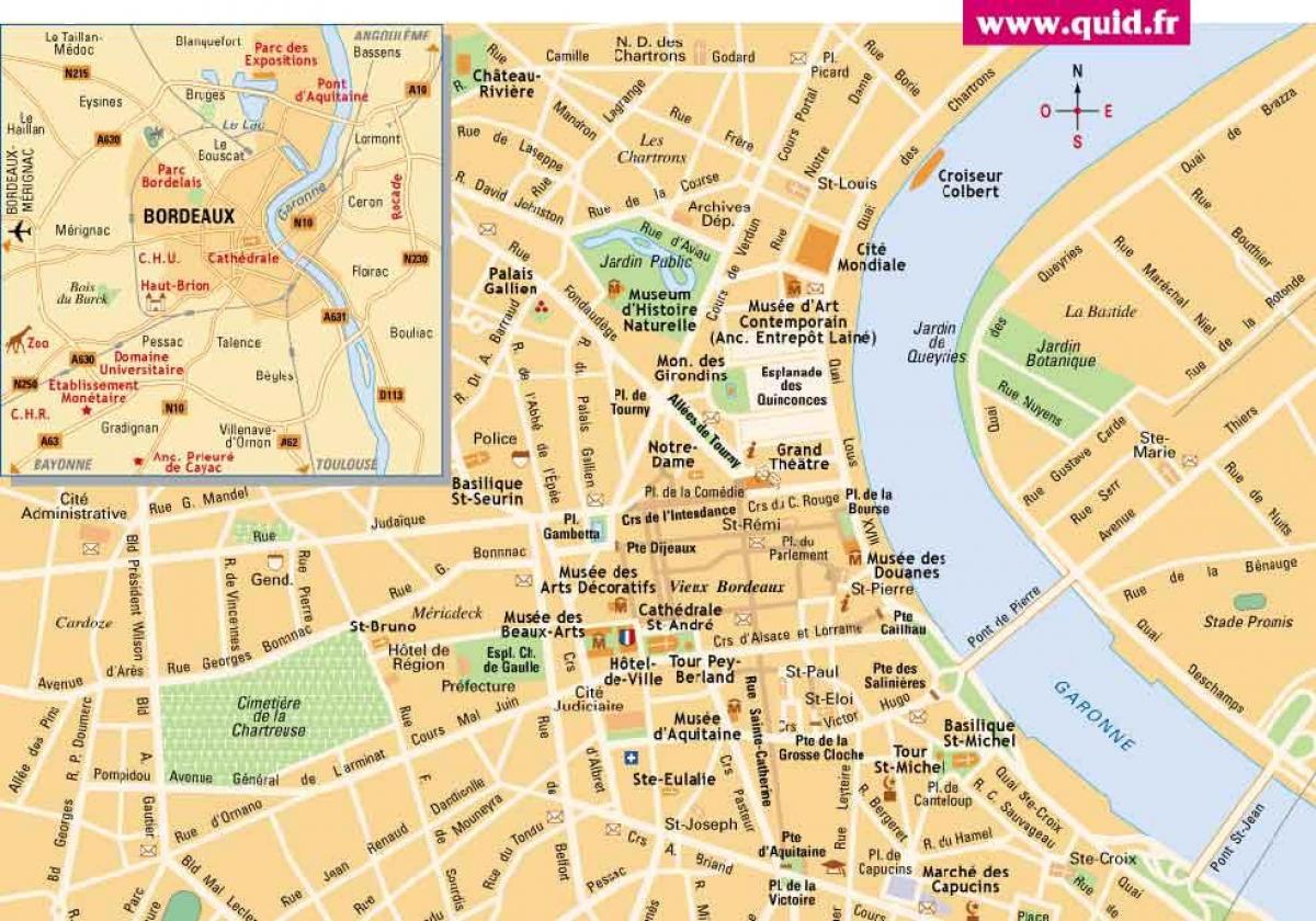 Bordeaux park and ride mappa