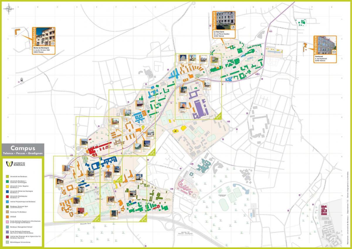 mappa di Bordeaux scuola