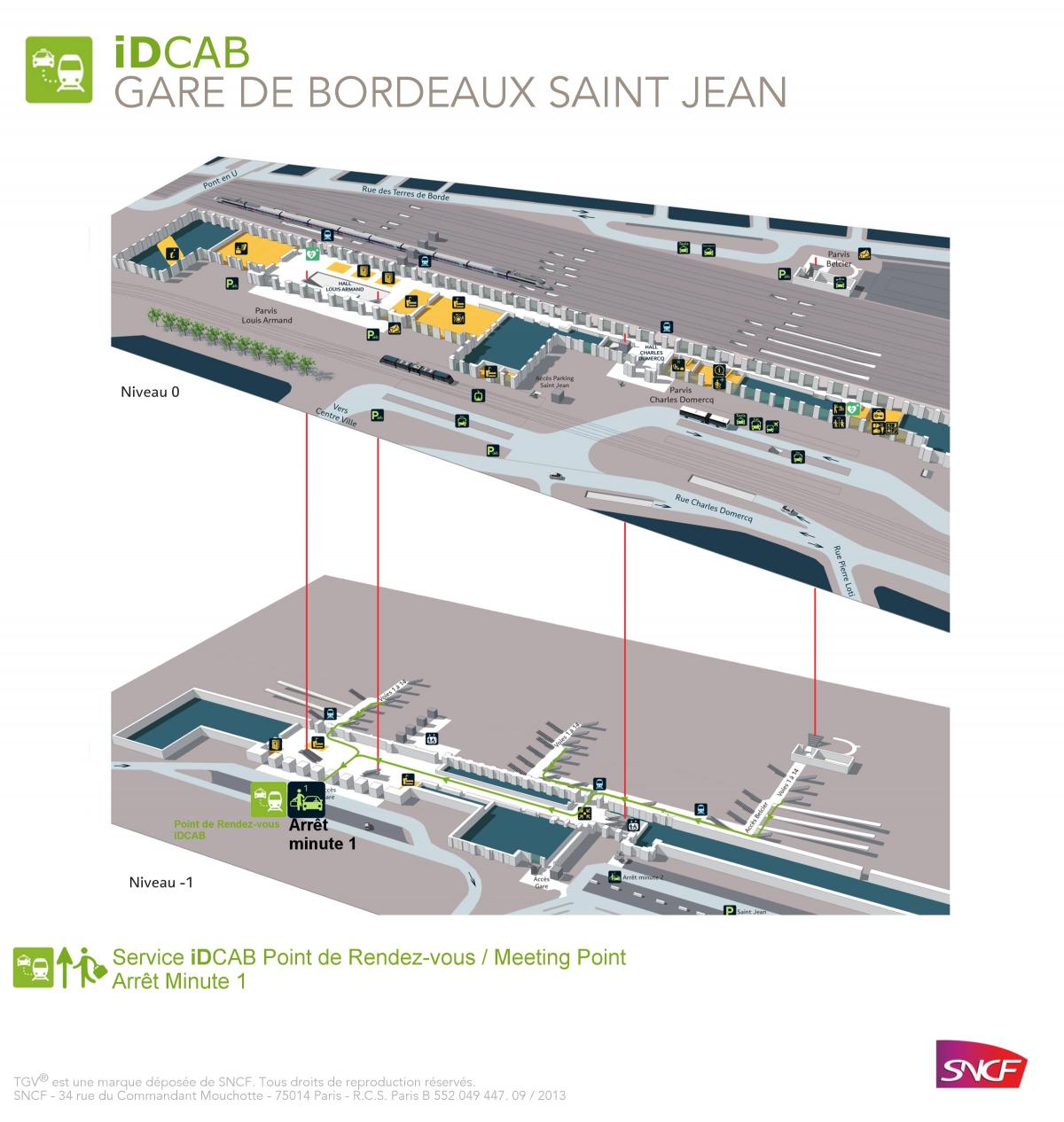 Bordeaux st-jean in treno stazione mappa
