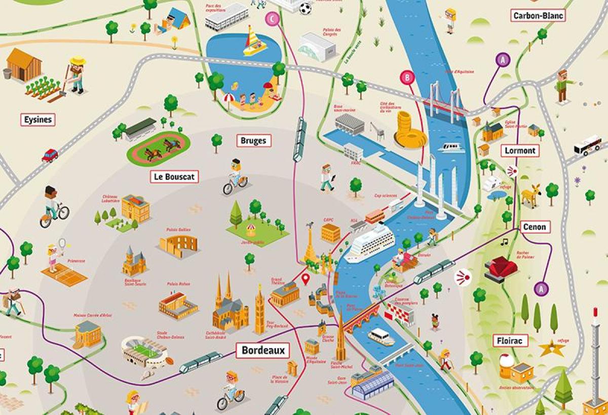 Bordeaux e dintorni mappa