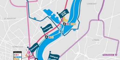 Mappa di Bordeaux barca
