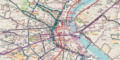 Bordeaux bus route map