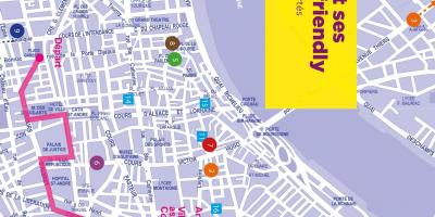 Mappa di Bordeaux gay mappa