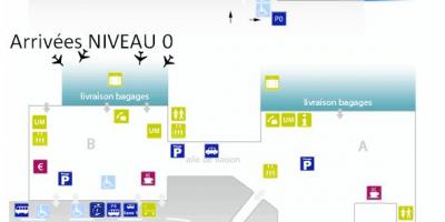 Bordeaux airport terminal mappa