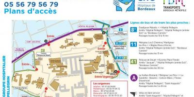Mappa di Bordeaux ospedale