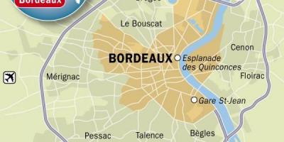 Mappa di Bordeaux sobborghi