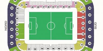 Mappa di Bordeaux stadio