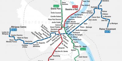 La stazione ferroviaria di Bordeaux la mappa