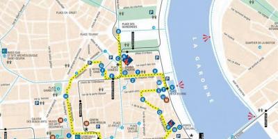 Mappa di Bordeaux tour a piedi