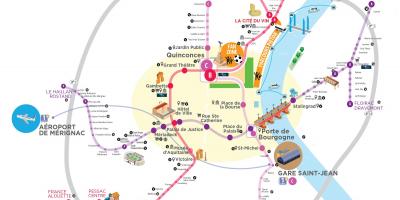 Bordeaux trasporto pubblico mappa