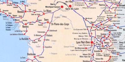 Della città di Bordeaux e tram mappa